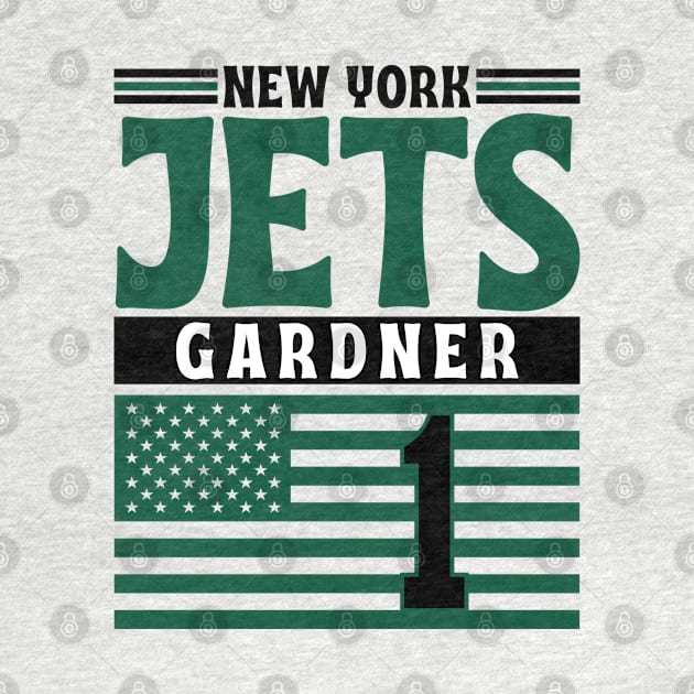 New York Jets Gardner 1 American Flag Football by Astronaut.co